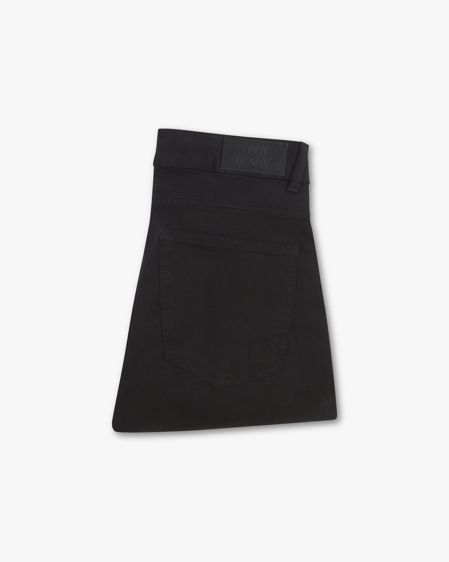 Vingt Quatre Straight Fit Stay Black Jeans