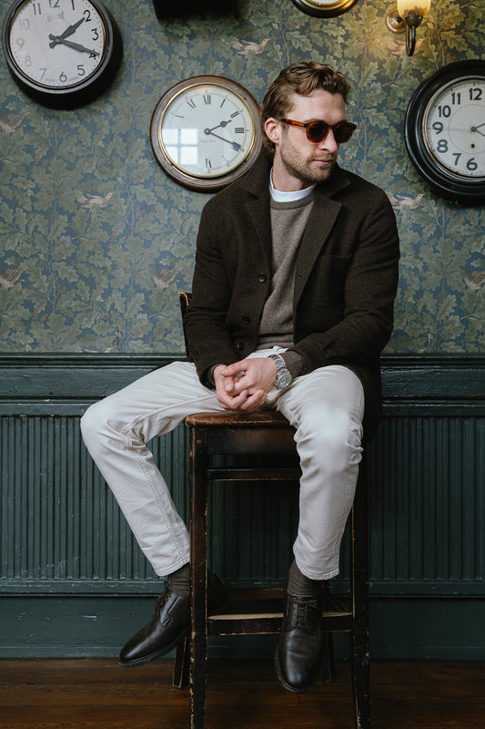 Vingt Quatre Taper Fit Ivory Jeans