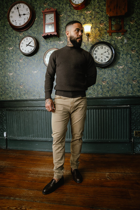 Vingt Quatre Taper Fit Tobacco Jeans