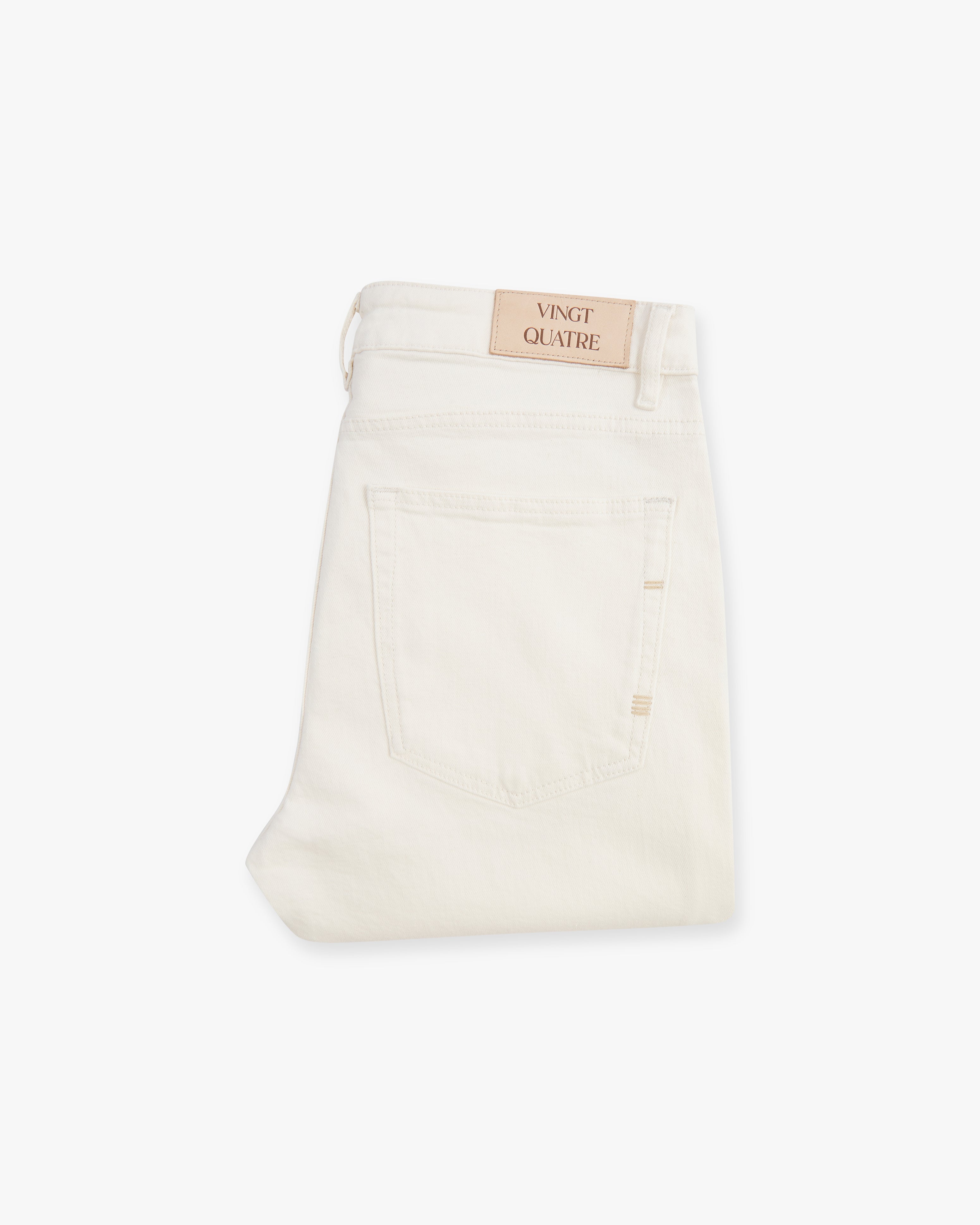 Men's Slim Fit Jeans in Chalk White — The Taylor | Vingt Quatre