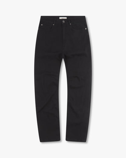 Vingt Quatre Taper Fit Washed Black Jeans
