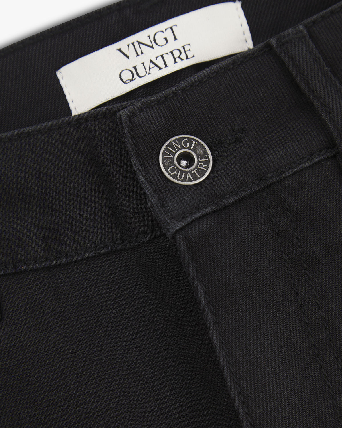 Vingt Quatre Straight Fit Washed Black Jeans