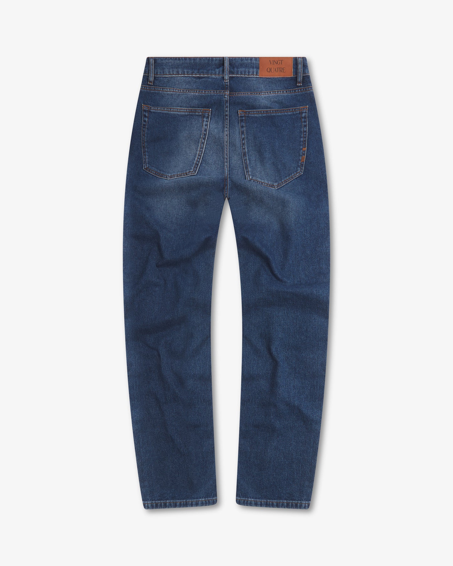 Vingt Quatre Taper Fit Mid Blue Jeans