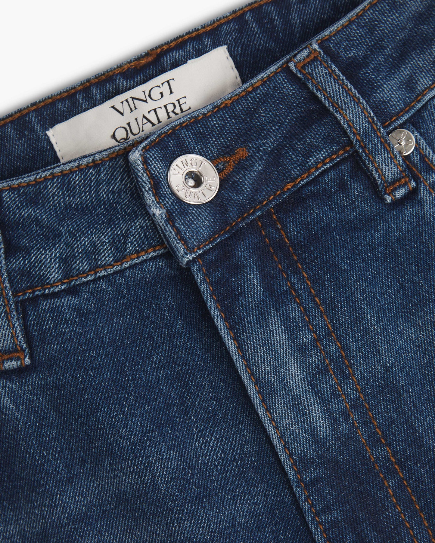 Vingt Quatre Slim Fit Mid Blue Jeans