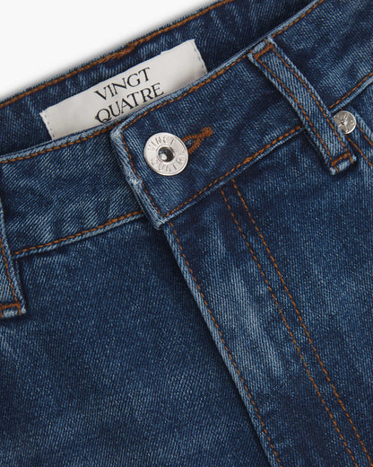 Vingt Quatre Slim Fit Mid Blue Jeans