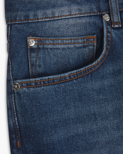 Vingt Quatre Slim Fit Mid Blue Jeans