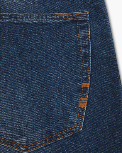 Vingt Quatre Straight Fit Mid Blue Jeans