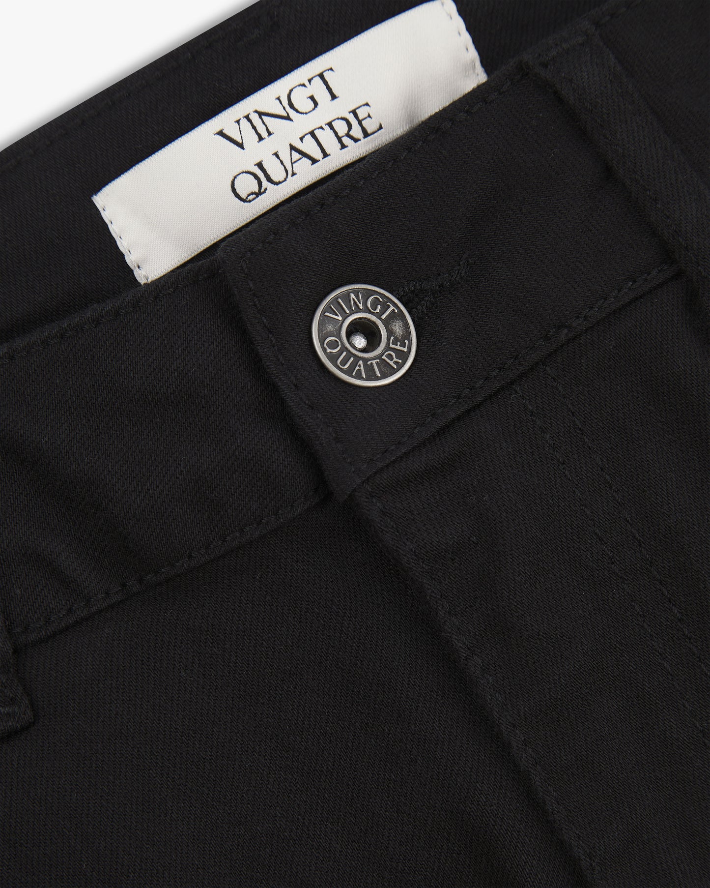 Vingt Quatre Straight Fit Stay Black Jeans