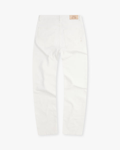 Vingt Quatre Slim Fit Chalk White Garment Dye Jeans