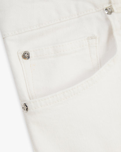 Vingt Quatre Slim Fit Chalk White Garment Dye Jeans