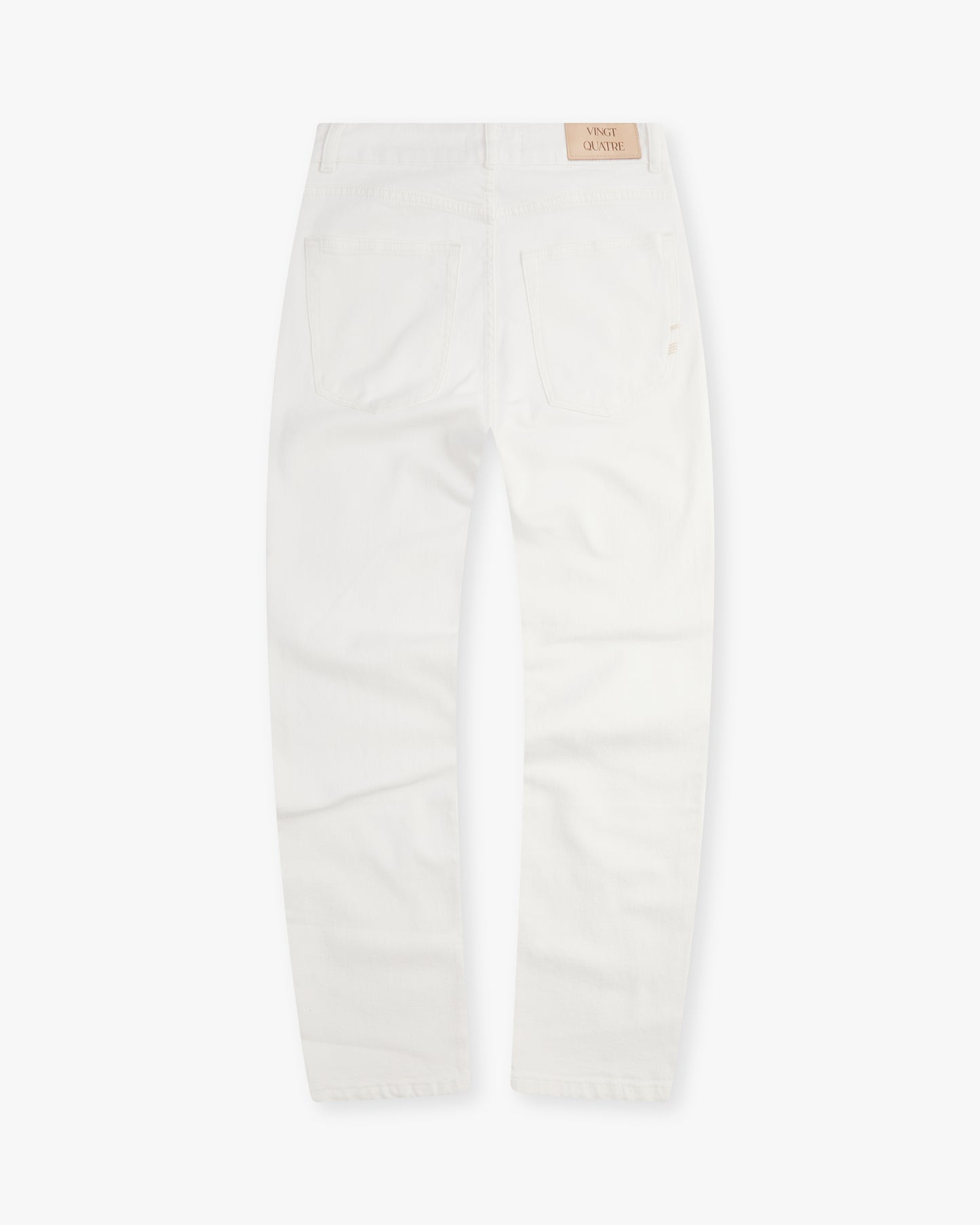 Vingt Quatre Taper Fit Chalk White Garment Dye Jeans