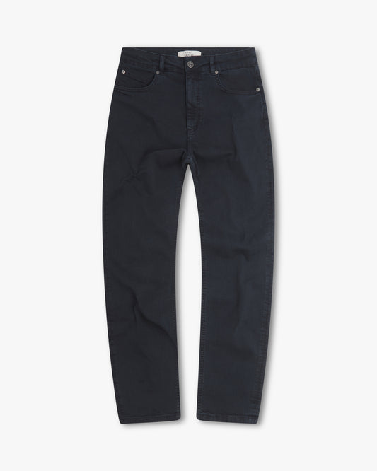 Vingt Quatre Taper Fit Navy Garment Dye Jeans