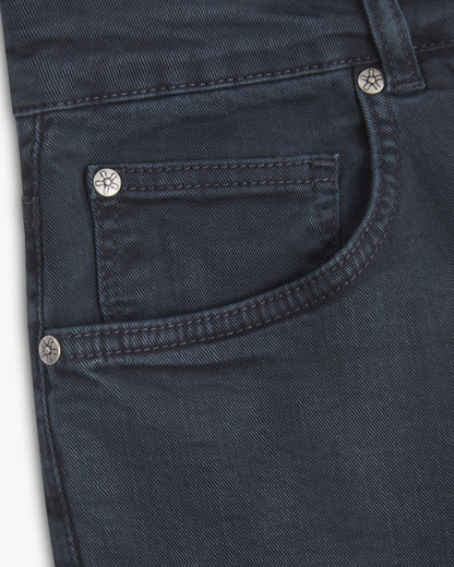 Vingt Quatre Taper Fit Navy Garment Dye Jeans