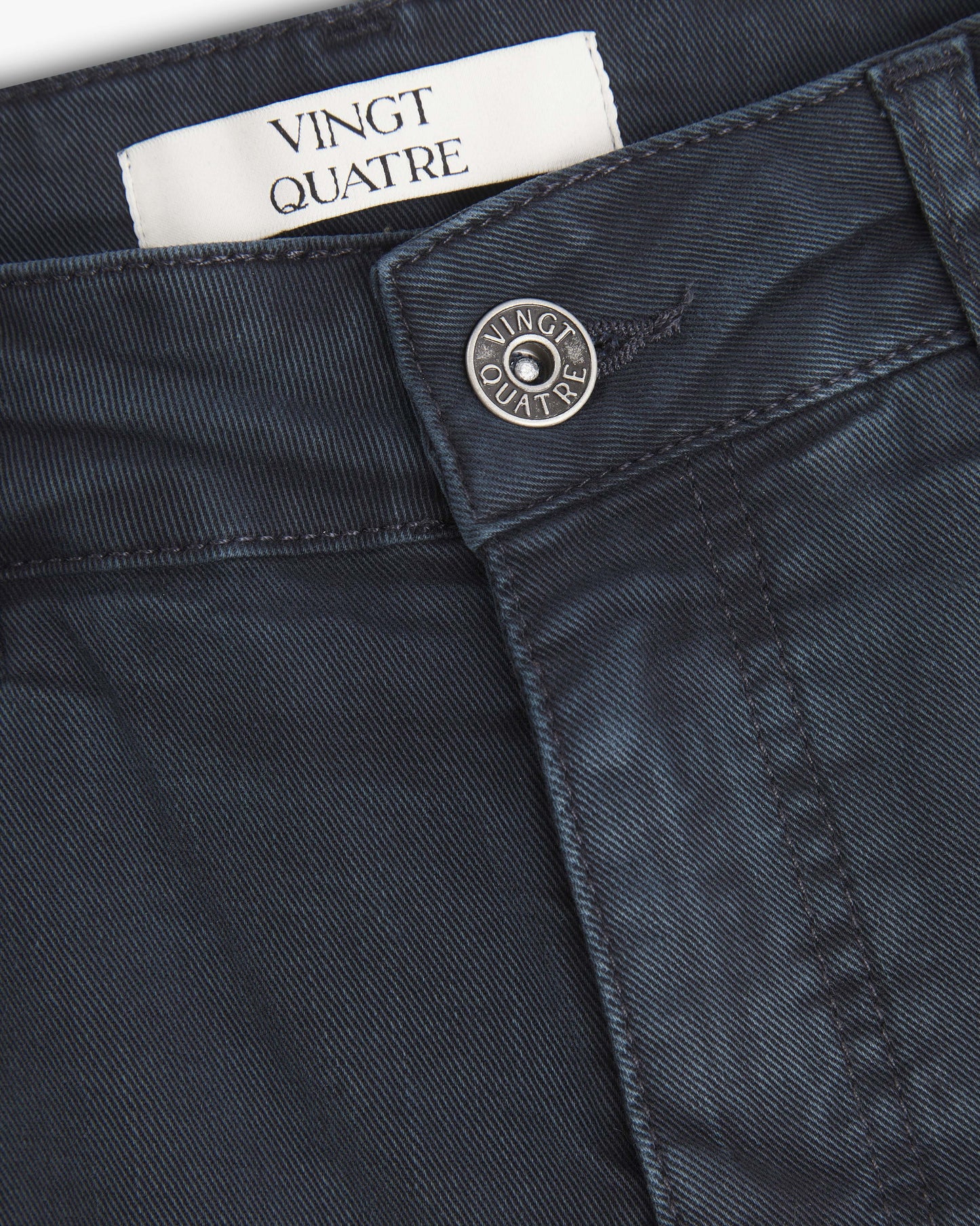 Vingt Quatre Taper Fit Navy Garment Dye Jeans