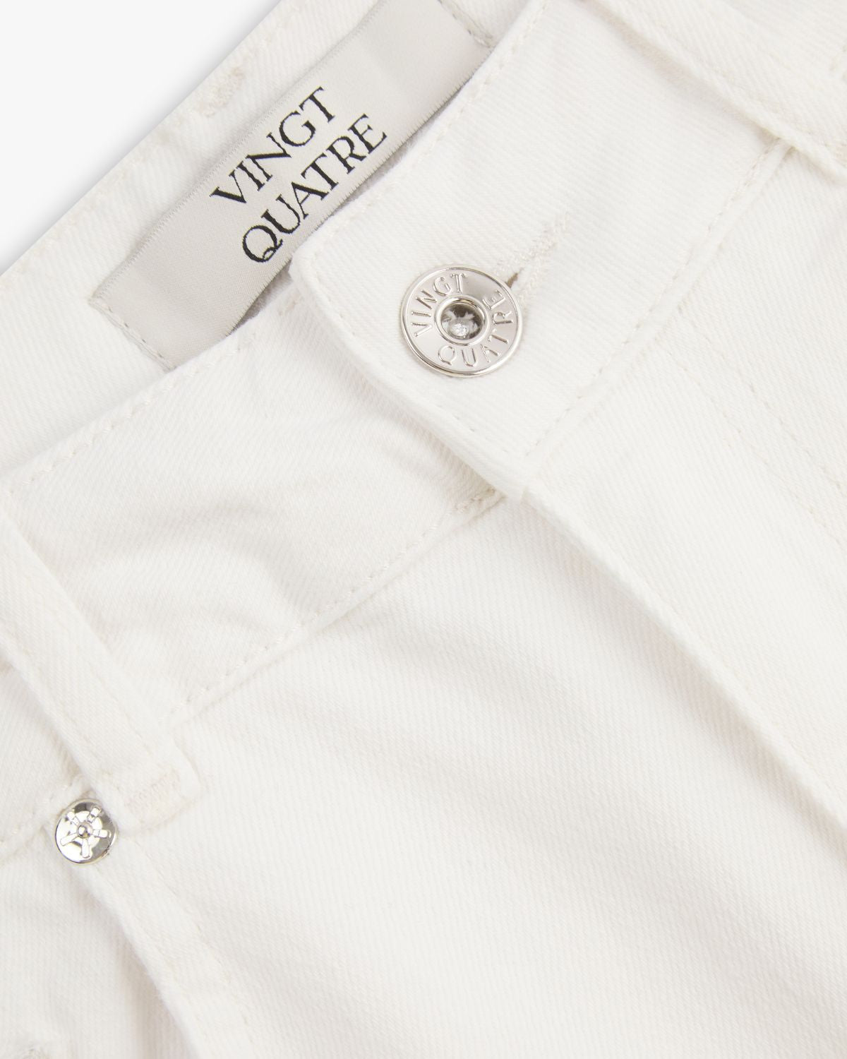 Vingt Quatre Slim Fit Chalk White Garment Dye Jeans