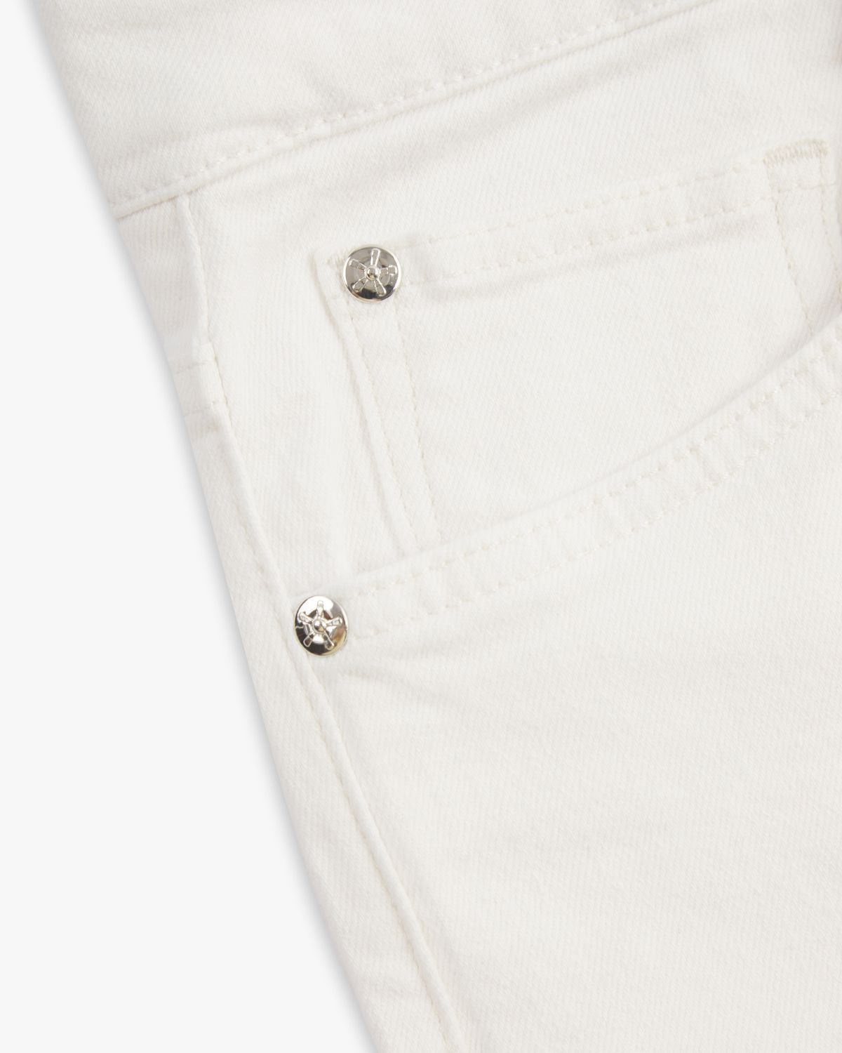 Vingt Quatre Taper Fit Chalk White Garment Dye Jeans