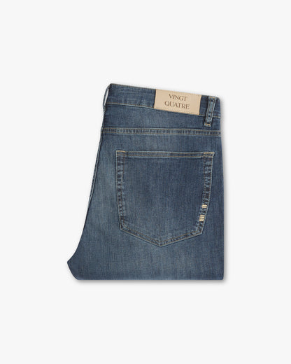 Vingt Quatre Taper Fit Cool Blue Jeans