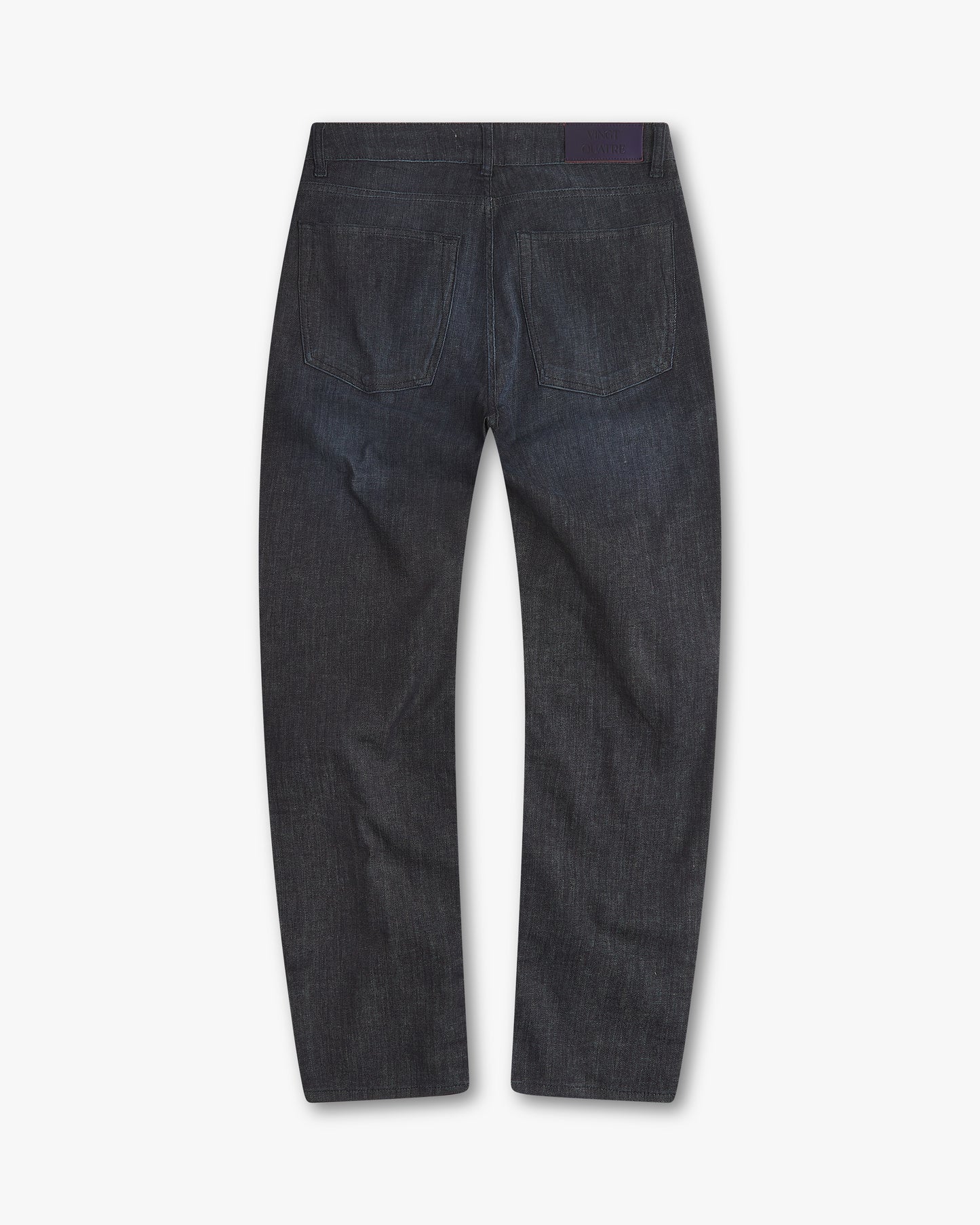 Vingt Quatre Taper Fit Linen Blend Deep Blue Jeans
