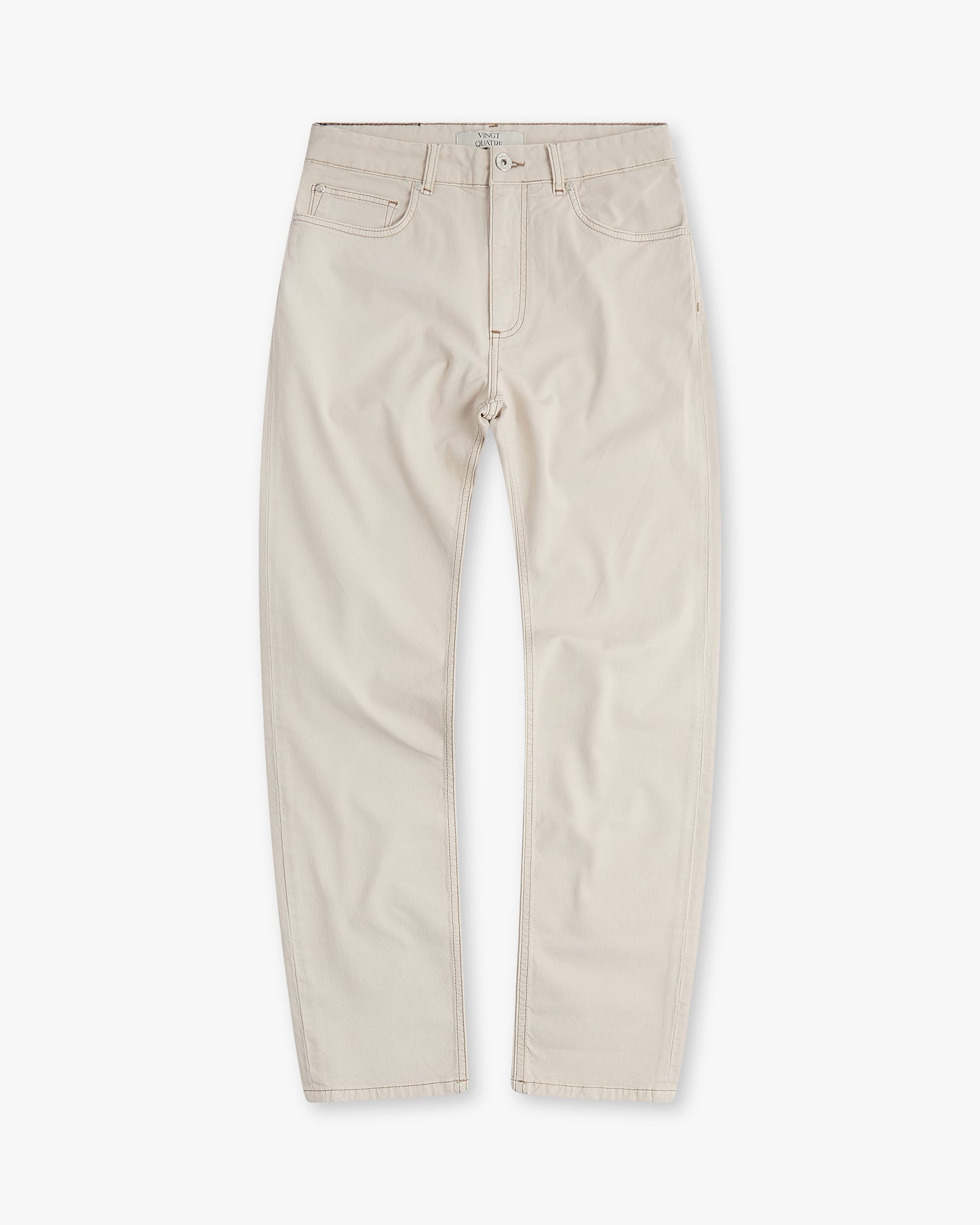 Vingt Quatre Taper Fit Ivory Jeans