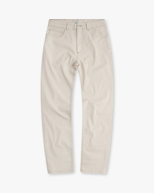 Vingt Quatre Taper Fit Ivory Jeans