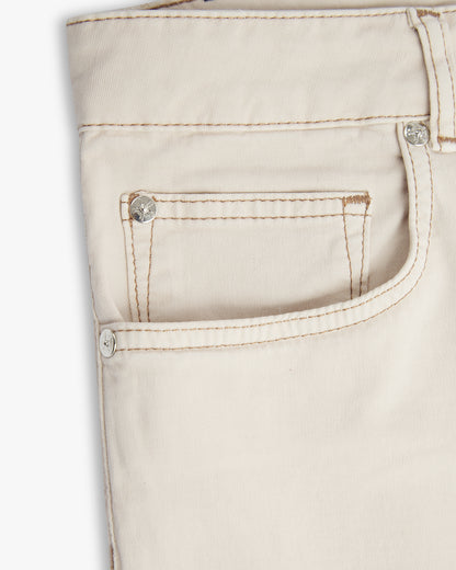 Vingt Quatre Taper Fit Ivory Jeans