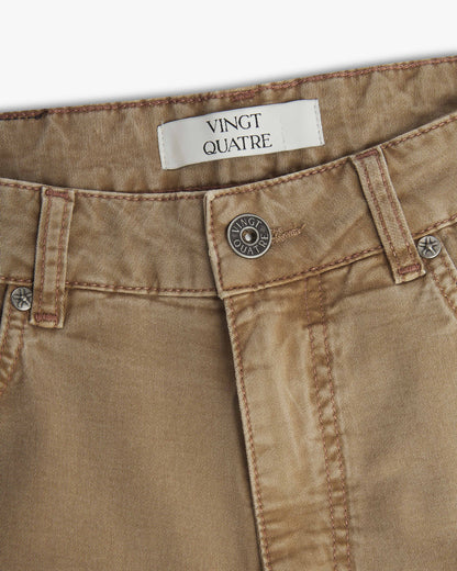 Vingt Quatre Taper Fit Tobacco Jeans