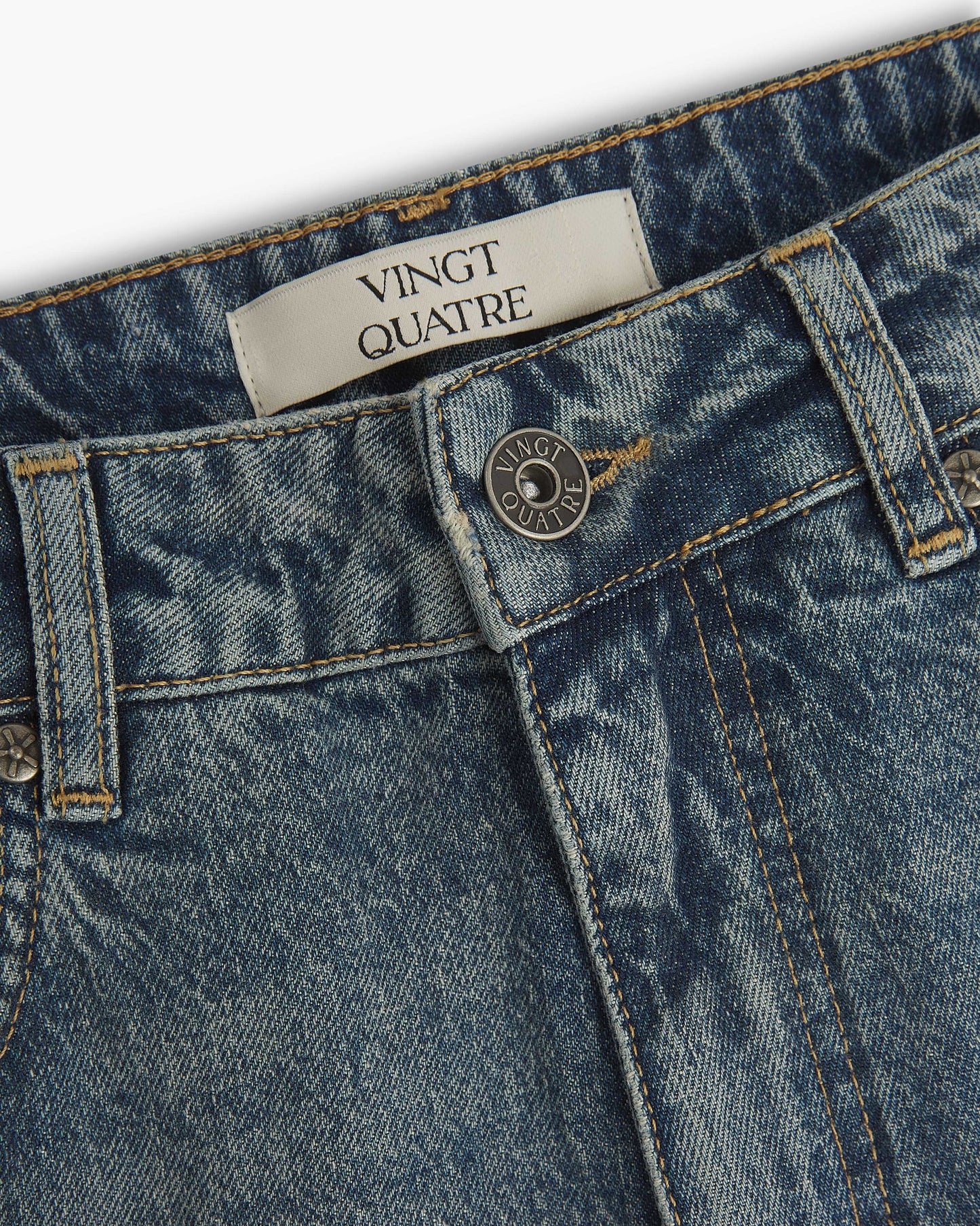 Vingt Quatre Straight Fit Vintage Wash Jeans